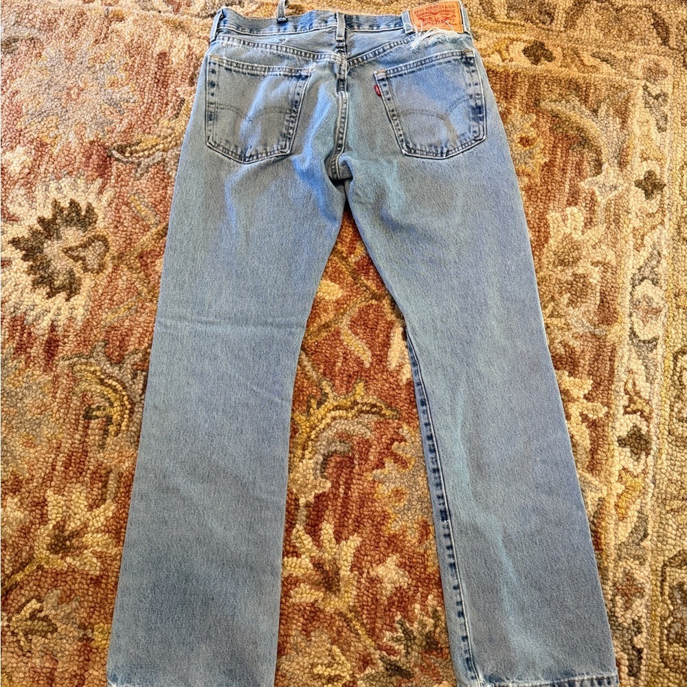 Vintage Levi’s Distressed Straight-Leg Jeans - Picture 9 of 13